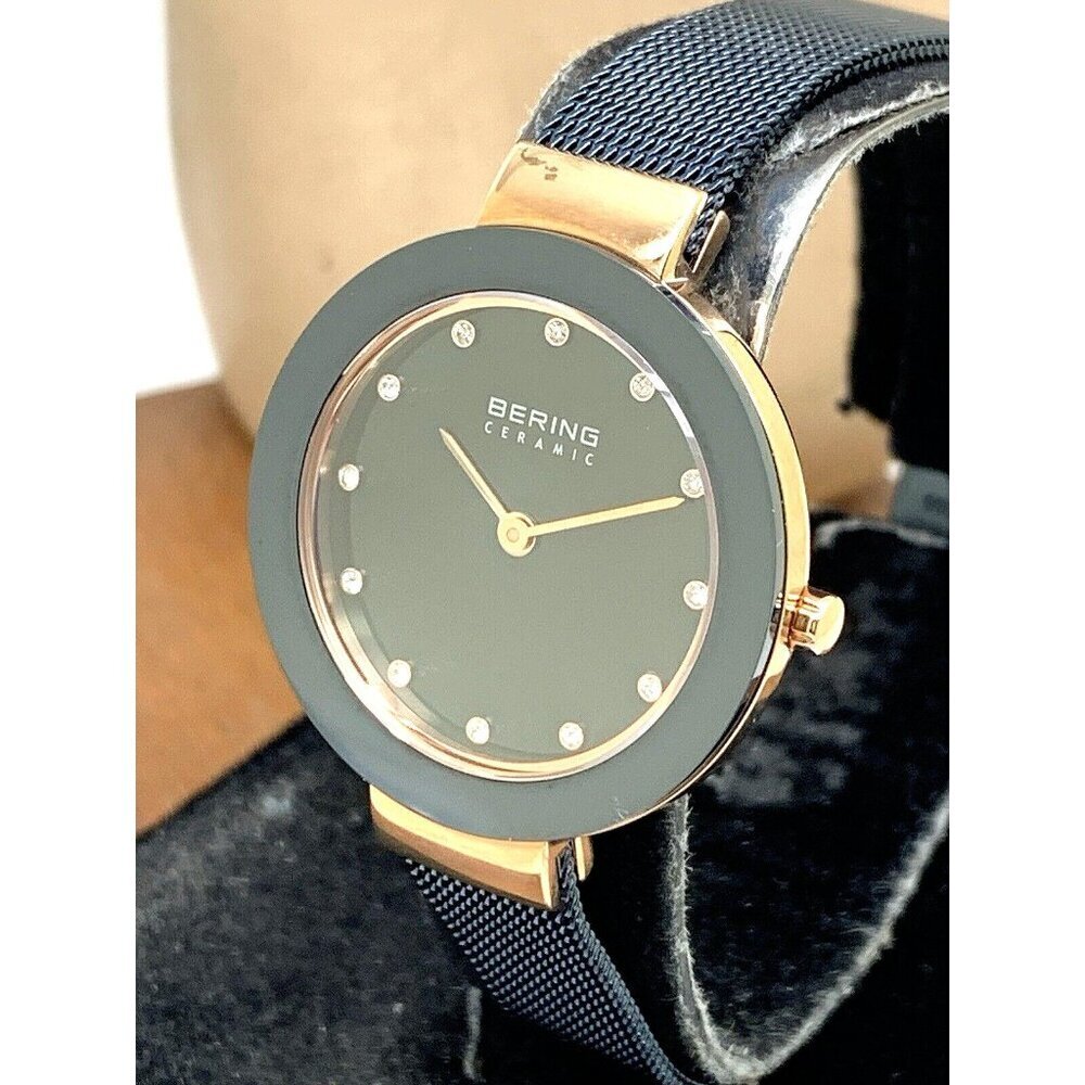 Bering Women's Watch 11429-367 Quartz Rose Gold Blue Mother of Pearl Cer…